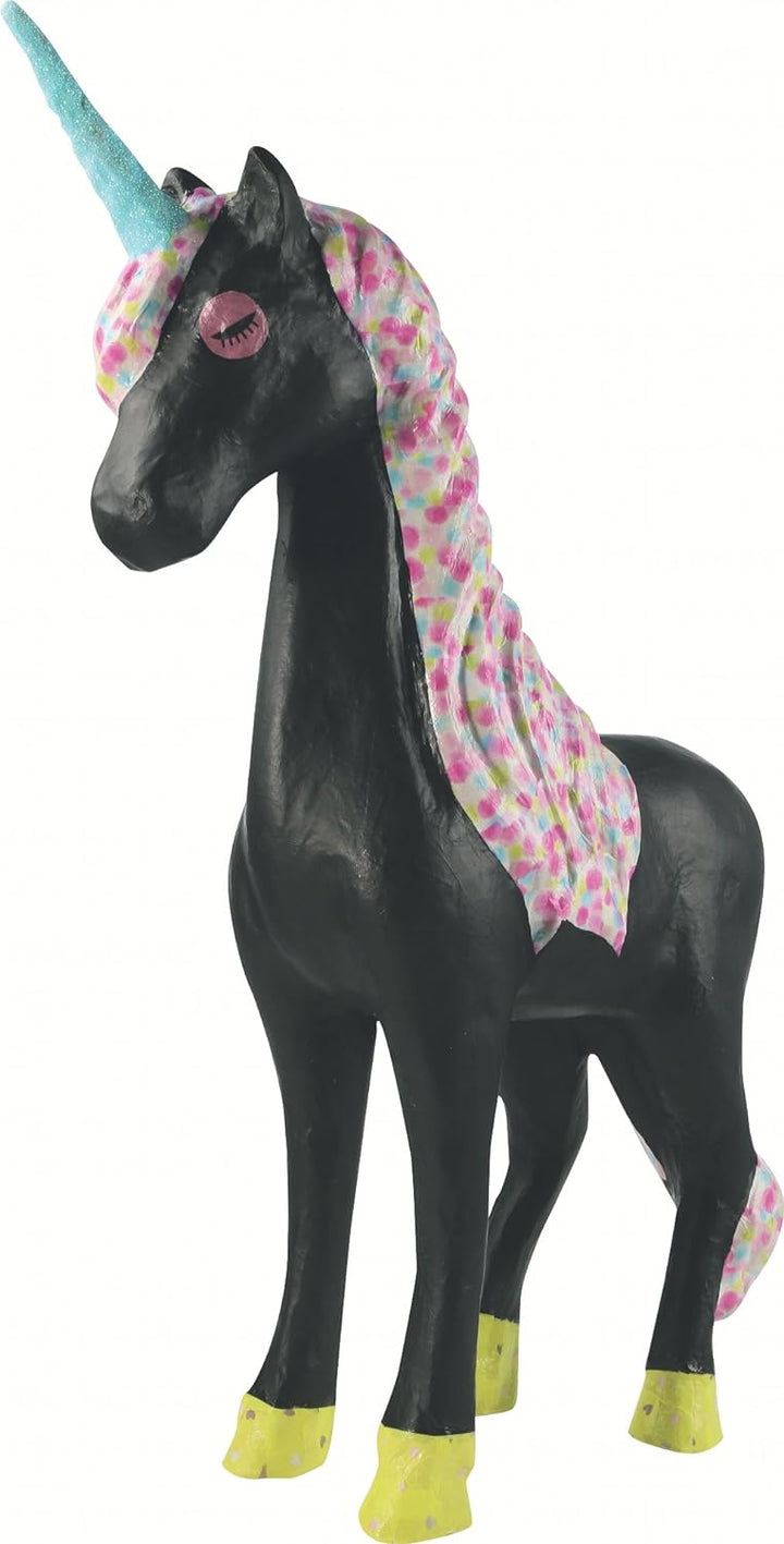 Decopatch LA007O Träger L aus Pappmaché, Einhorn, 40 x 13 x 55 cm, zum Verzieren, Kartonbraun, Einho