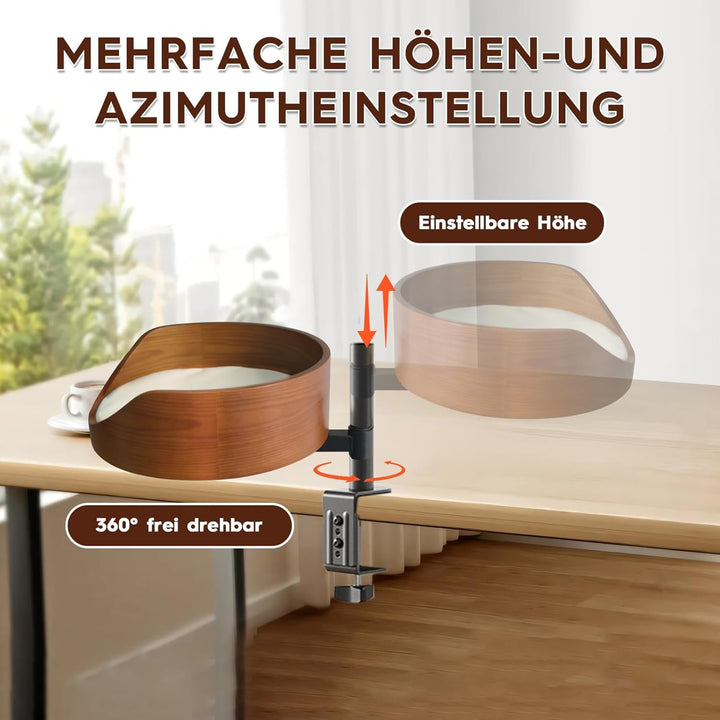 Katzenbett für Schreibtisch mit Haustiermatte,Höhenverstellbares Katzenbett,360° Drehbarer, unterstü