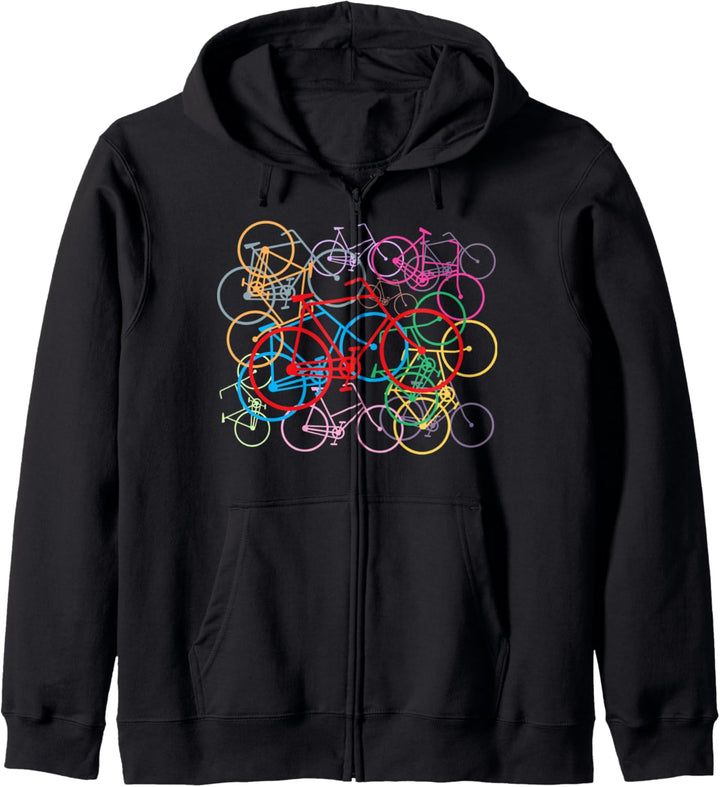 Bunte Fahrräder Kapuzenjacke