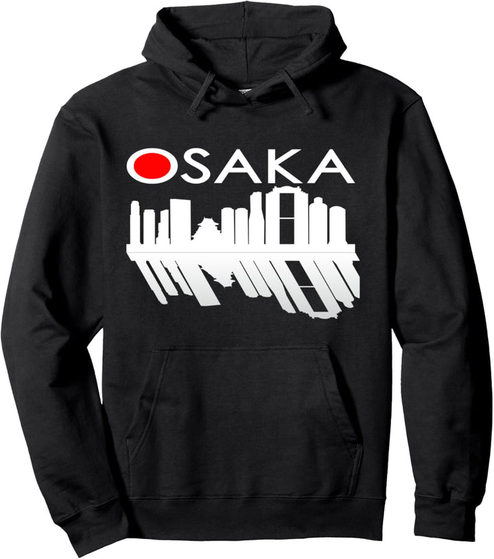 OSAKA JAPAN SKYLINE & REFLEXION VON GEBÄUDE, TURM Pullover Hoodie