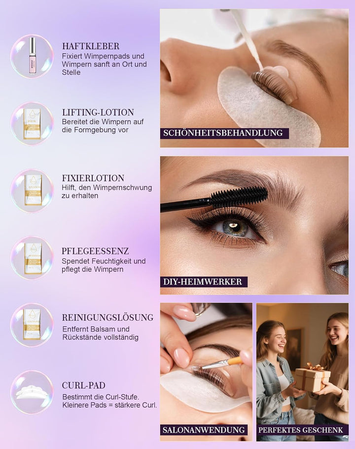 Wimpernlifting Set, 5 Sets Aktualisiertes Lash Lifting Set Professionell, Natürliche Locke Lash Lift