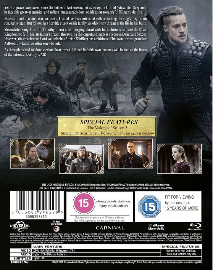 The Last Kingdom season 5 [Blu-ray] [2022] [Region Free], Blu-ray