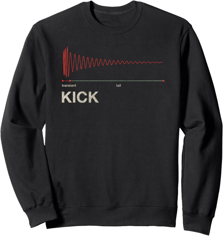 Kick Snare DAW Producer Studio Audio Wave Gear VST Synth Sweatshirt