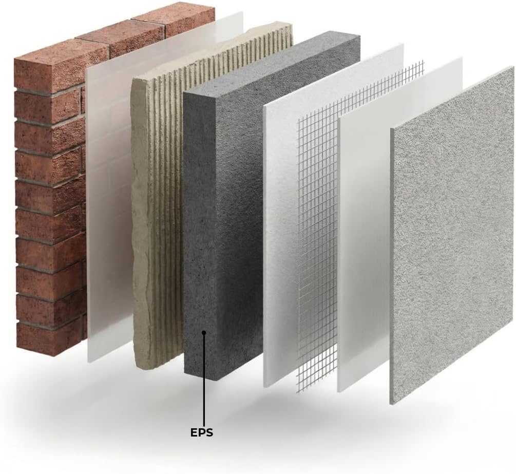 doitBau EPS Dämmplatte WLG032 40mm / 5m² (10 Platten) WDVS Fassadendämmung erhöhte Festigkeit Styrop