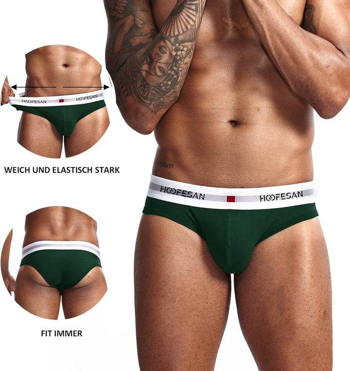 PHOLEEY Herren Slips Baumwolle Unterwäsche männer niedrige Taille atmungsaktive Unterhosen geeignet