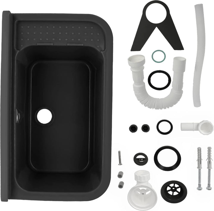 Instalguru Utility Waschbecken Regal Garten Garage Outdoor Indoor 50 cm x 34 cm x 21 cm Spülbecken S