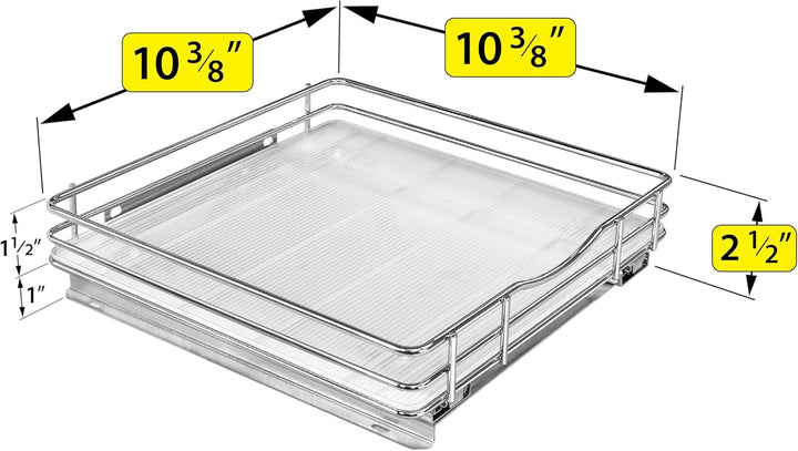 LYNK PROFESSIONAL® Gewürzregal zum Herausziehen für Schrank, 26,4 cm breit, ausziehbares Regal, ausz