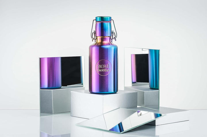 Soulbottles Unisex – Erwachsene Utopia Edelstahlflasche, Lila, 0,5L 500 ml Violett, 500 ml Violett