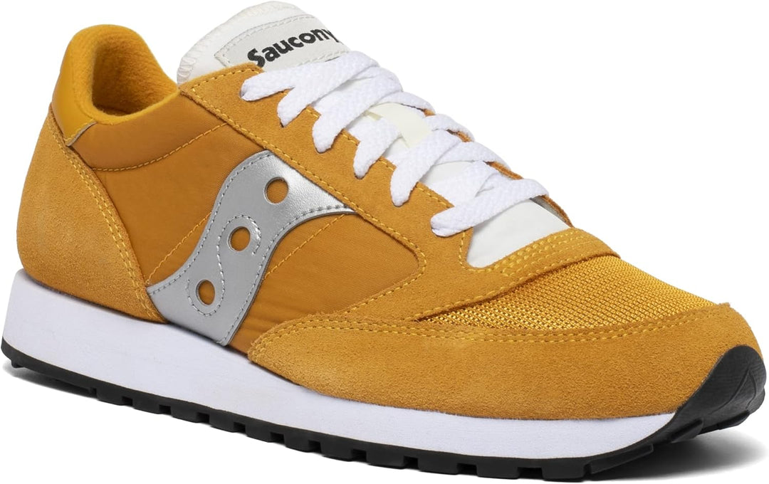 Saucony Jazz Original Vintage Herren Sportschuhe 47 EU Gelb Weiss Silber, 47 EU Gelb Weiß Silbe