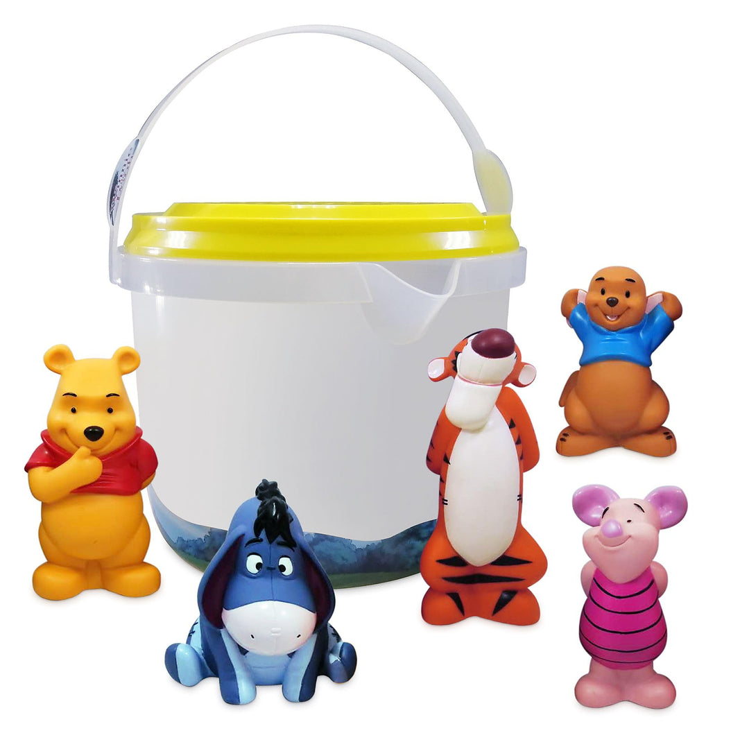 Disney Store Offizielles Winnie Puuh Badespielzeugset für Kinder, 5-teilig, Wasserspielzeug-Set mit