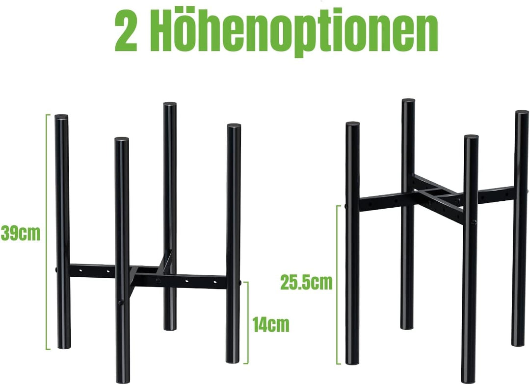 Bomclap Verstellbarer Pflanzenständer, Pflanzenständer aus Metall Moderner Blumentopfhalter für Inne
