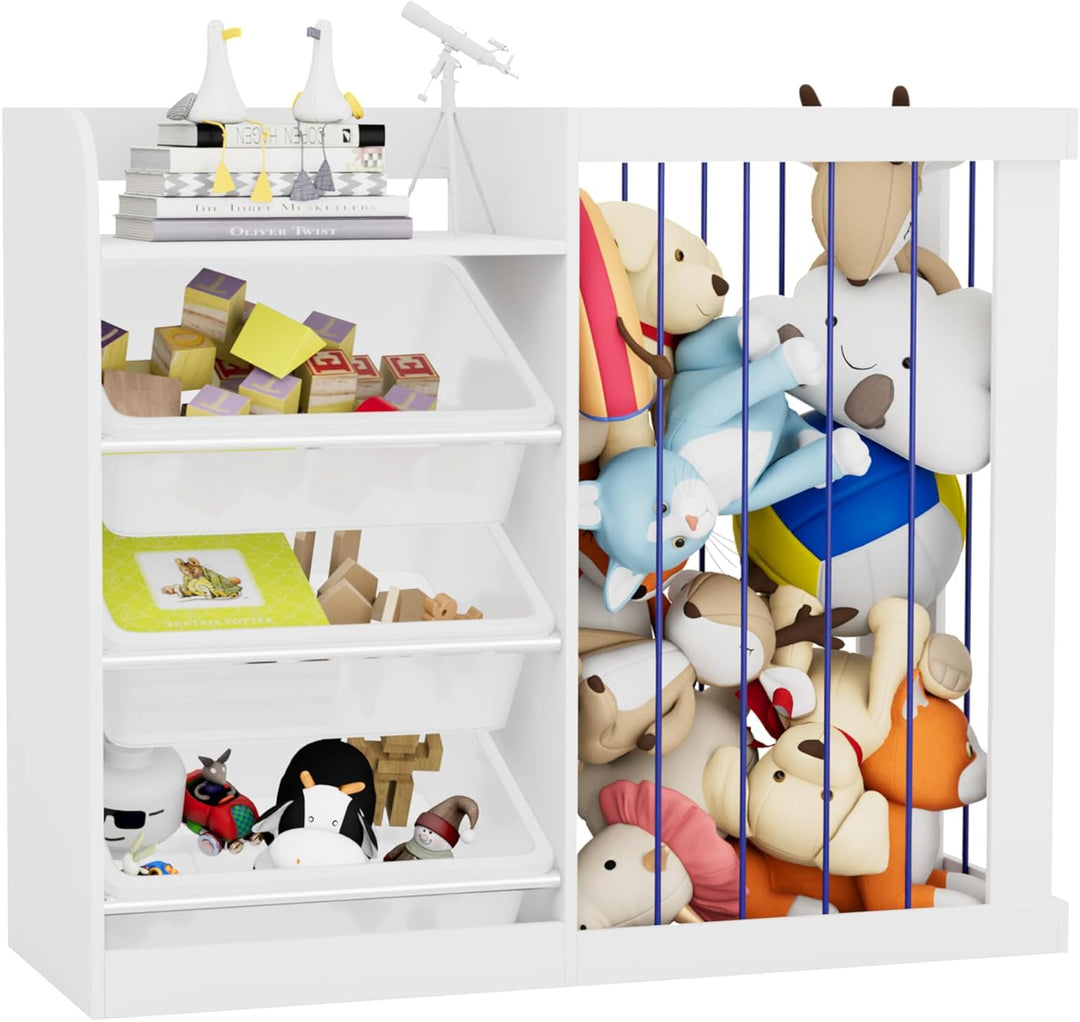 NACHES Kinder Bücherregal Spielzeugregal Kuscheltier Aufbewahrung Kinderregal Spielzeug-Organizer fü