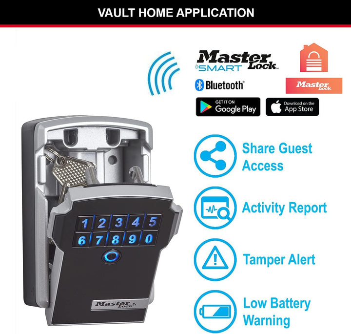 Master Lock Smart Connected Schlüsseltresor & ABUS KeyGarage 787 - Schlüsselbox zur Wandmontage - fü