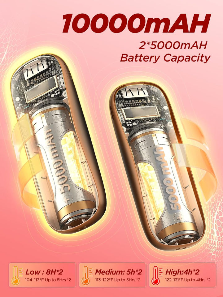 Handwärmer Elektrisch 10000mAh 2er-Pack [Weihnachts-Geschenksbox] Wiederverwendbarer Handwärmer USB