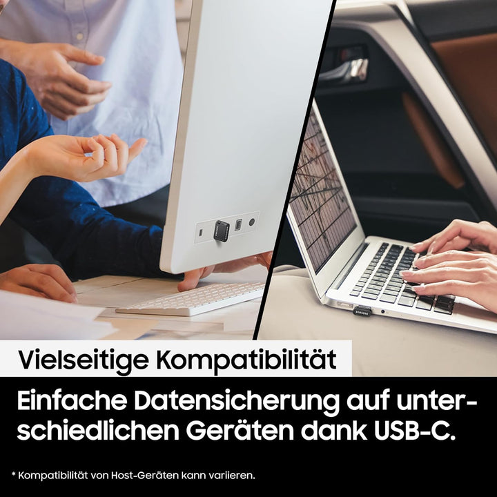 Samsung USB-Stick Typ-A FIT plus (MUF-256AB/APC), 256 GB, 400 MB/s Lesen, 110 MB/s Schreiben, kleine