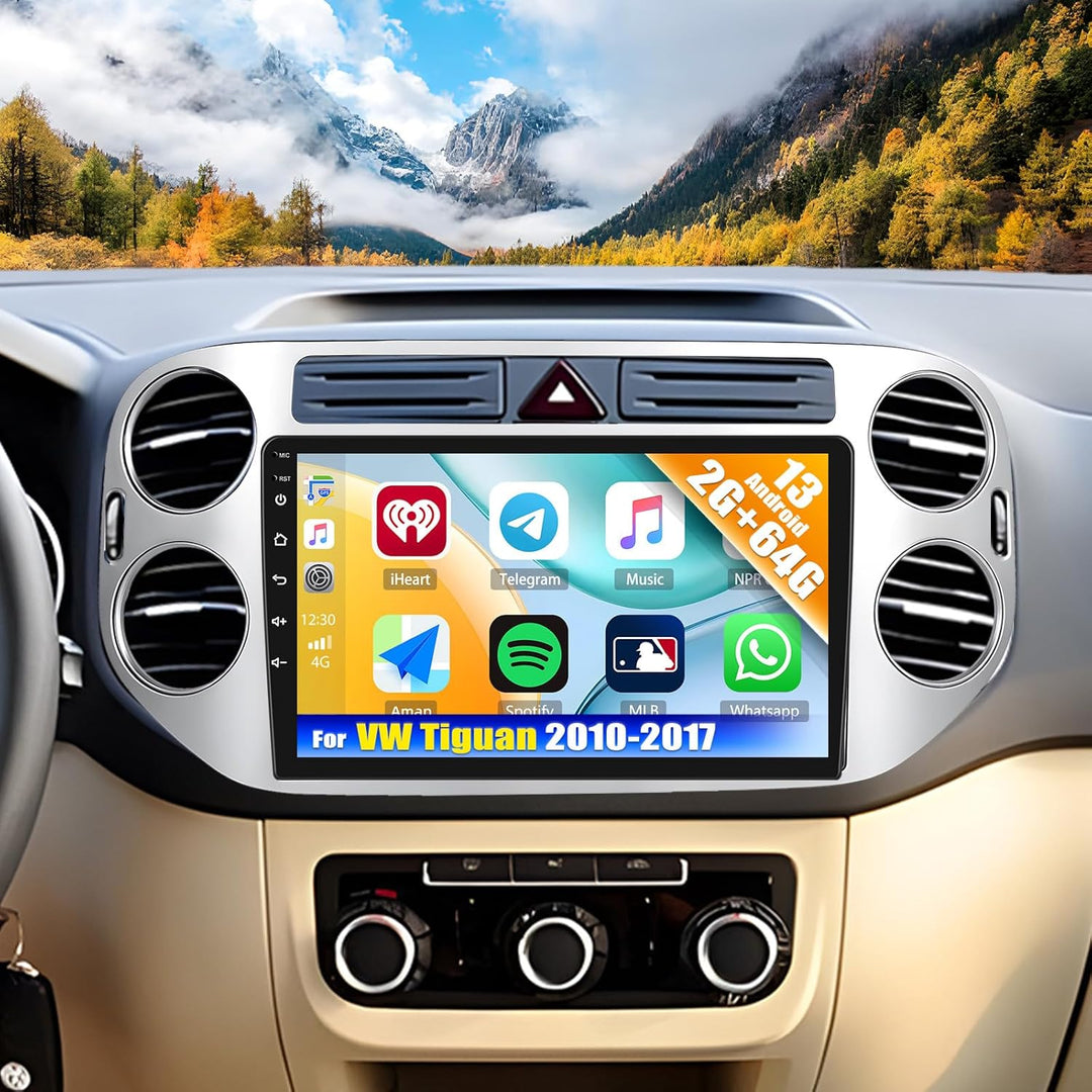 CAMECHO Android 13 [2G+64G] Autoradio für VW Tiguan (2010-2017),Radio2 DIN mit 9 Zoll Bildschirm Wir
