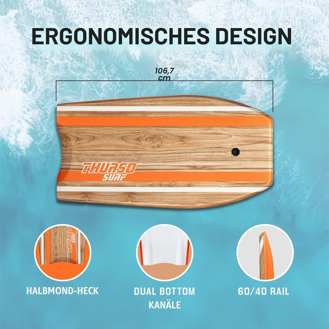 Thurso SURF Quill Bodyboard 107 cm tangerine, 107 cm tangerine