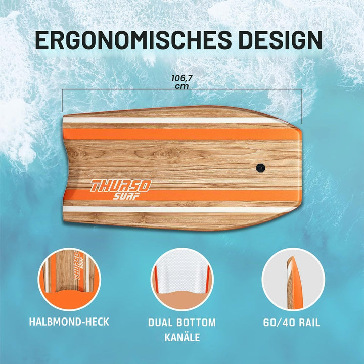 Thurso SURF Quill Bodyboard 107 cm tangerine, 107 cm tangerine
