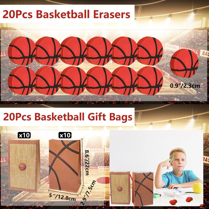 Basketball Partygeschenke 150Pcs Basketball Party Zubehör Basketball Armbänder Baseball Aufkleber Mi