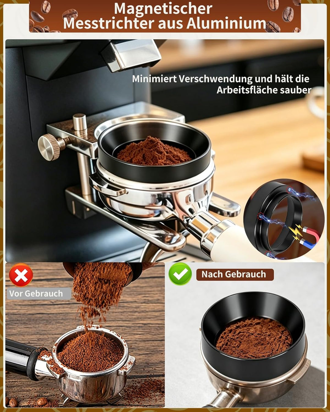 51mm Siebträger Zubehör | Coffee Distributor 51mm Espresso Leveler Tool, Komplettes Barista Set mit