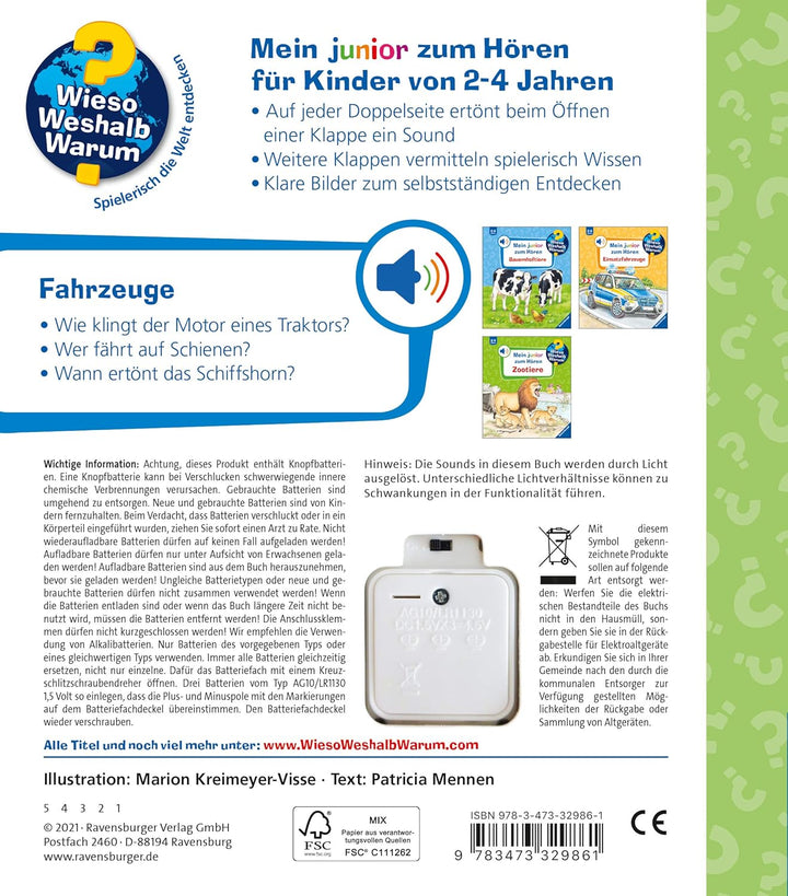 Wieso? Weshalb? Warum? Mein junior zum Hören, Band 4: Fahrzeuge (Wieso? Weshalb? Warum? Mein junior