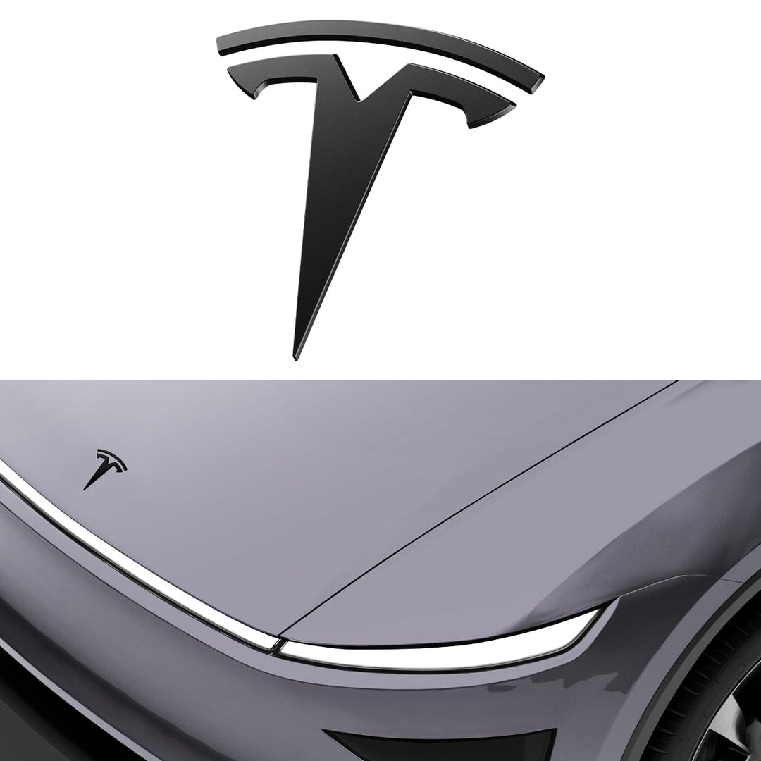 Spigen Tesla Model Y Juniper 2025 2026 Frontemblem mit Logo, Perfekte Passform, Kratzfeste PC-Abdeck