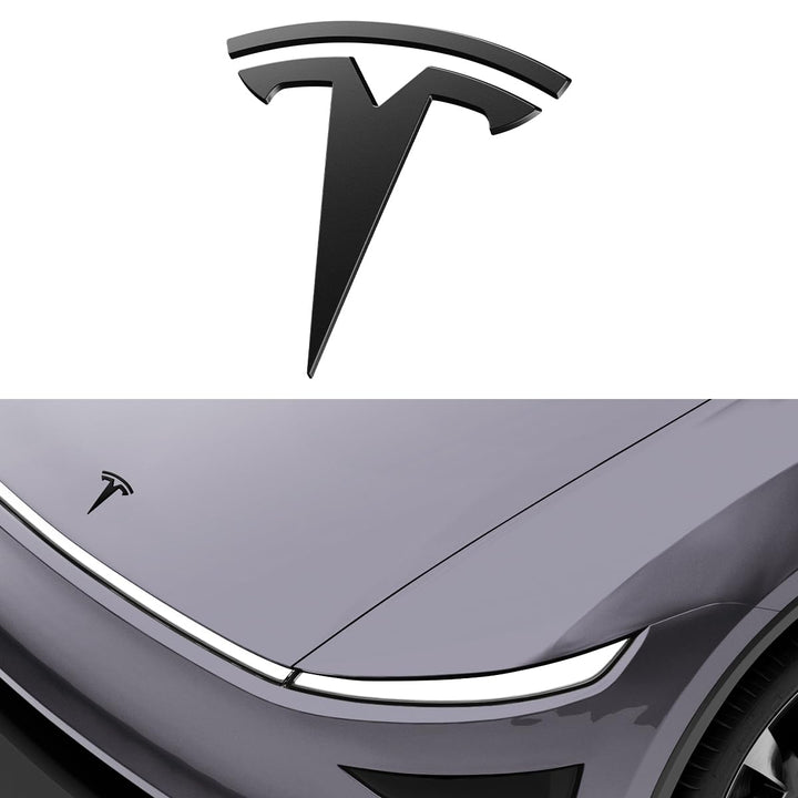 Spigen Tesla Model Y Juniper 2025 2026 Frontemblem mit Logo, Perfekte Passform, Kratzfeste PC-Abdeck