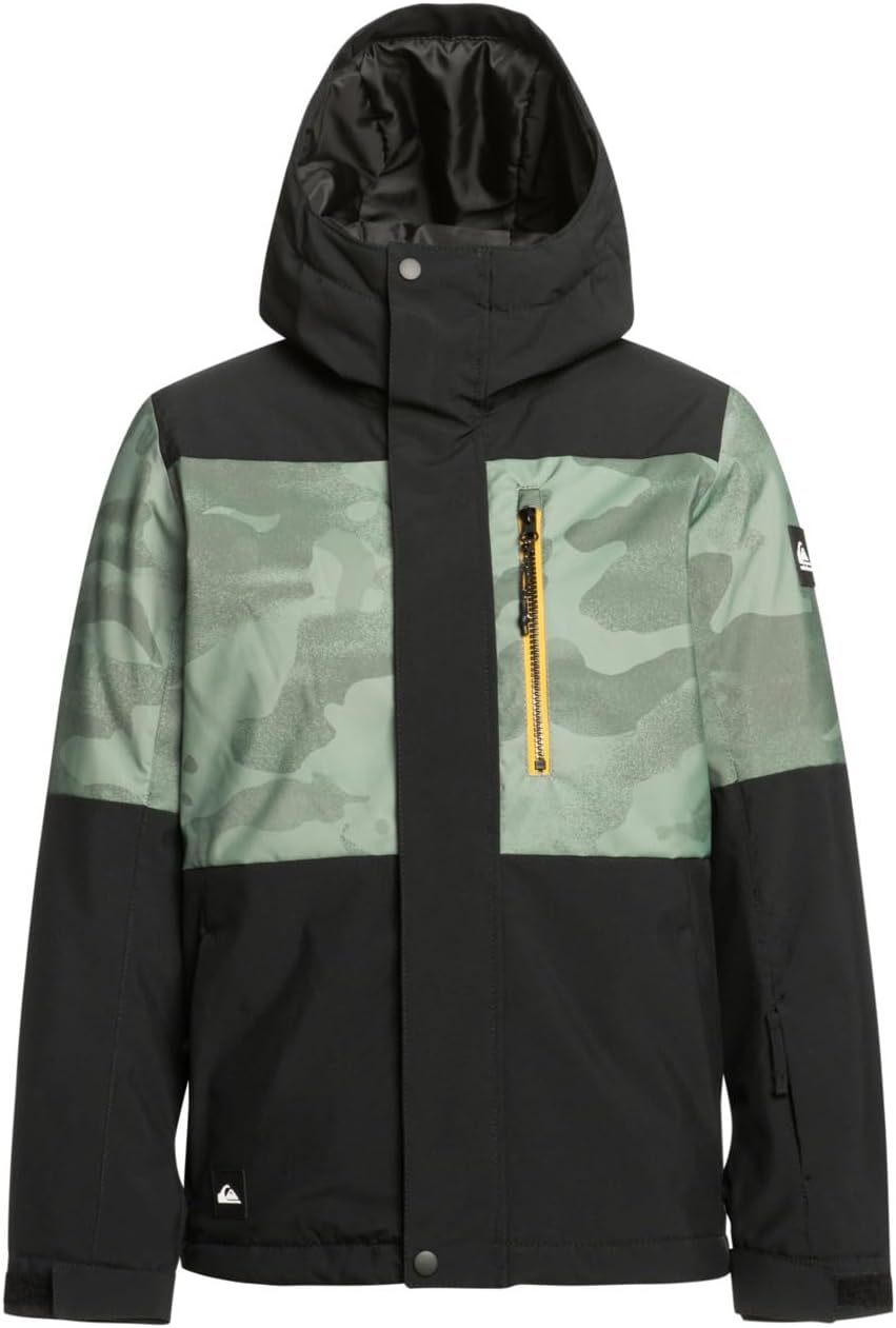 Quiksilver Jungen Mission Printed Block Youth Jk Shell-Jacke (1er Pack) 8 Jahre Grün, 8 Jahre Gr&#xF
