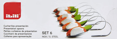 IBILI 731600 Vorspeisenlöffel-Set, Edelstahl, Silber, 15 x 6 x 5 cm, 6-Einheiten