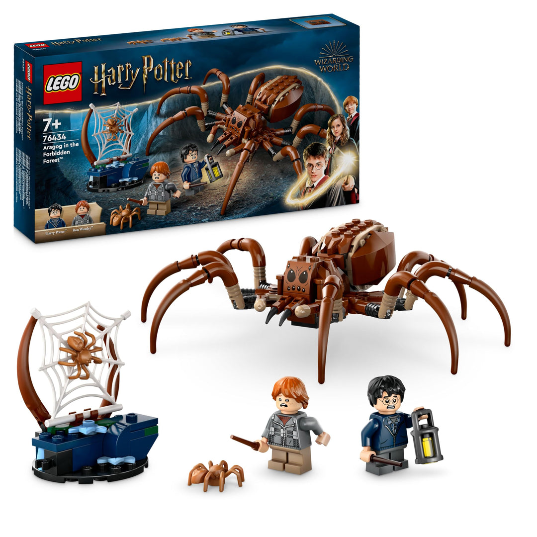 LEGO Harry Potter Aragog im Verbotenen Wald, Fantasy-Spielset mit Spinnen-Figur, Fabelwesen, 2 Minif