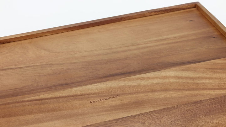 Zassenhaus Serviertablett Holz | rechteckig | mit Tragegriffen | 53×41×7cm | Teetablett | aus nachha