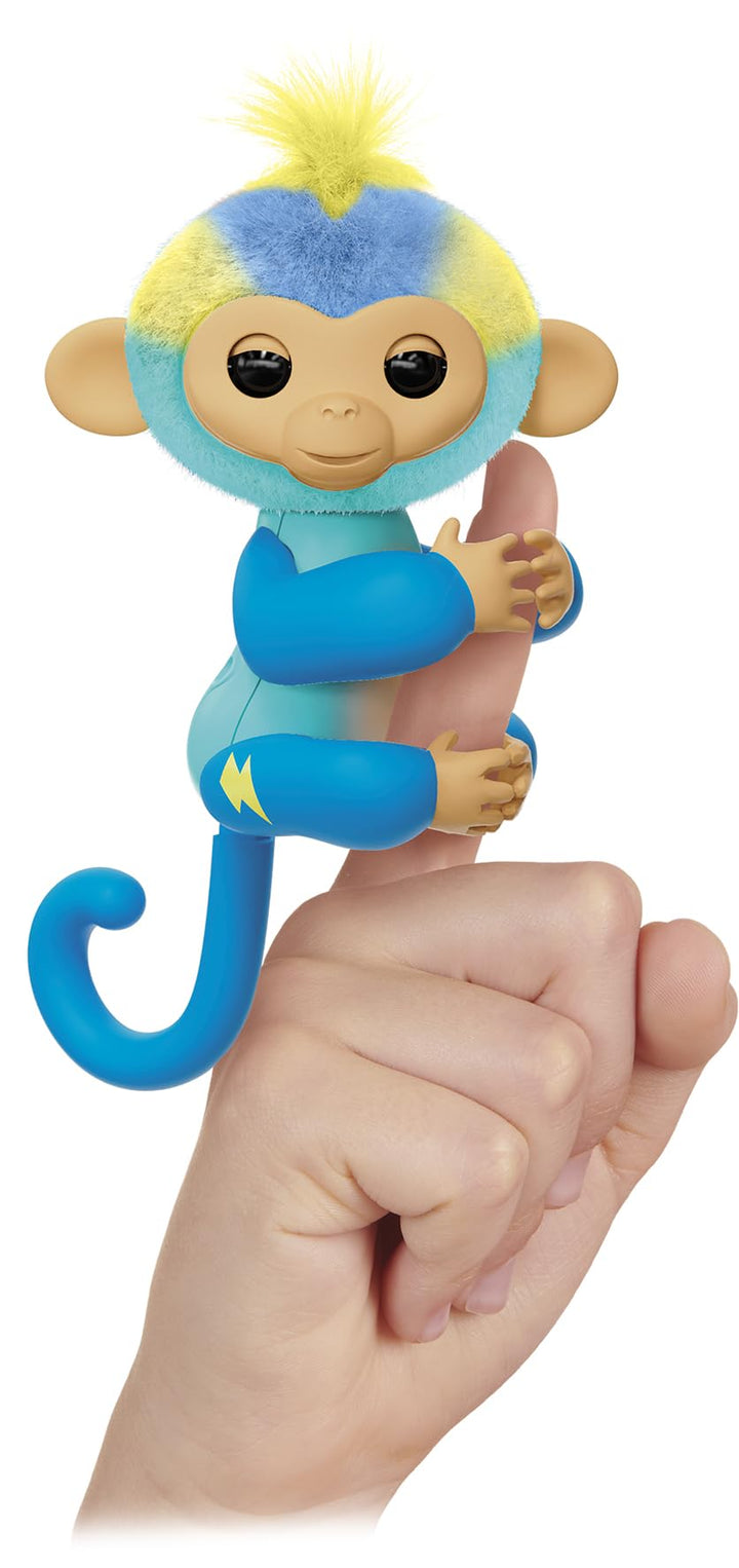 FINGERLINGS – Leo – Interaktives Baby-AFFE blau – Elektronisches Plüschtier für Kinder ab 5 Jahren –