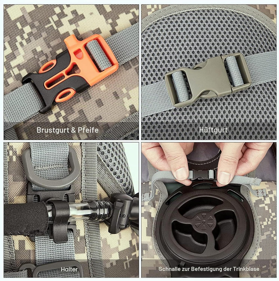 G4Free 22L Trinkrucksack Laufrucksack mit 3L Wasserblase Upgrade ACU, ACU
