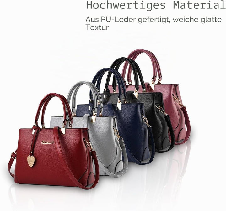 NICOLE &amp; DORIS Handtaschen für Damen Elegant Henkeltaschen PU Leder Schultertasche Wasserdichte Umhä