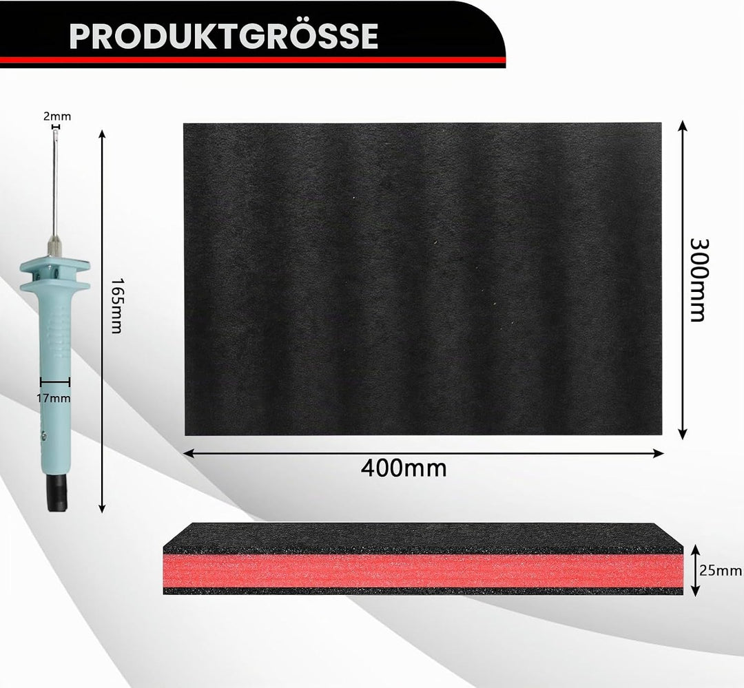 Werkzeugeinlage, Hartschaumplatte 8er-Pack mit Schaumstoff Cutter Cut Precision Defined Werkzeugkist