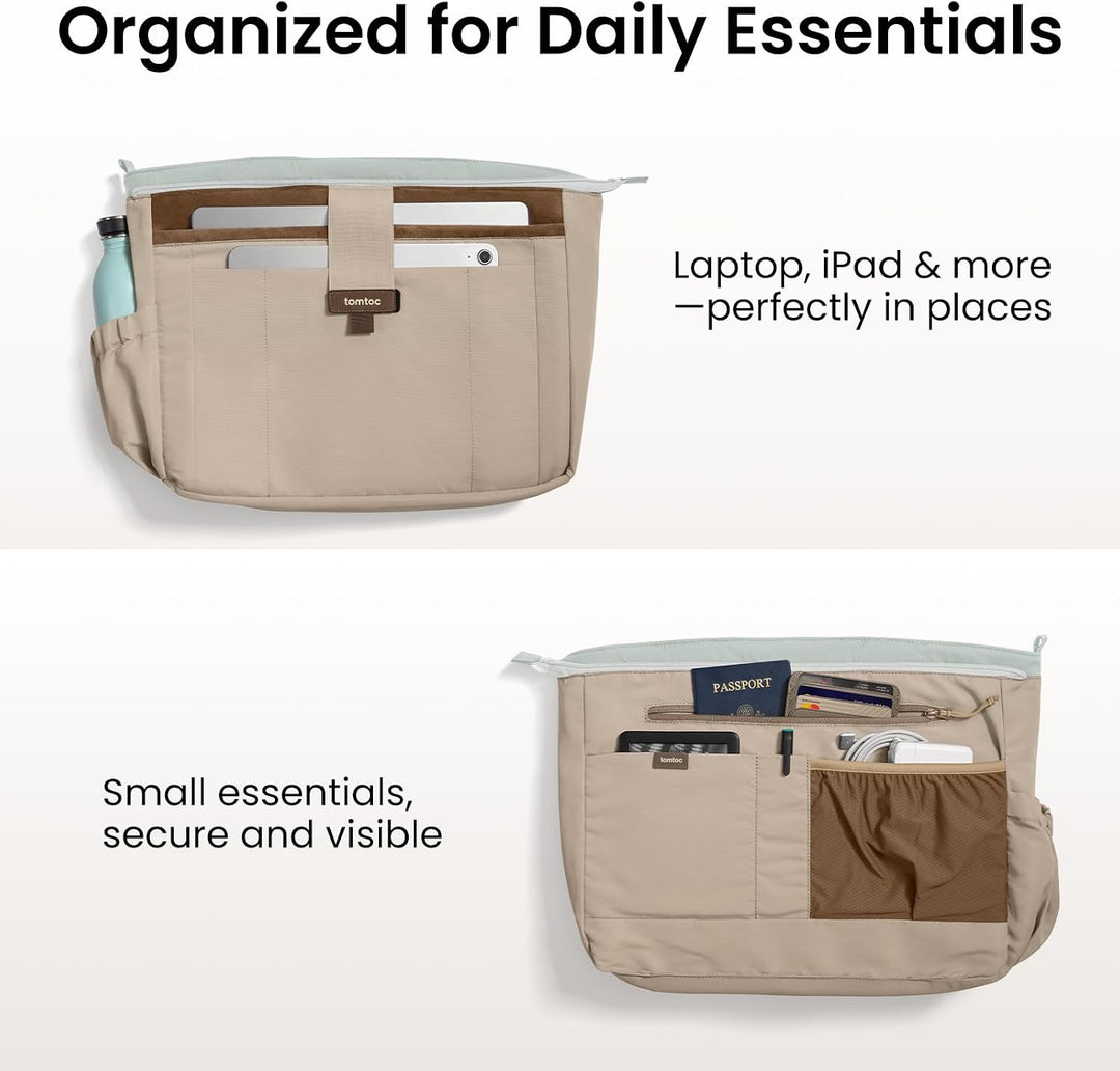 tomtoc Puffer Laptop Tragetasche für Damen, 10L Tote Bag für 13-14 Zoll Macbook, Leichte Schultertas