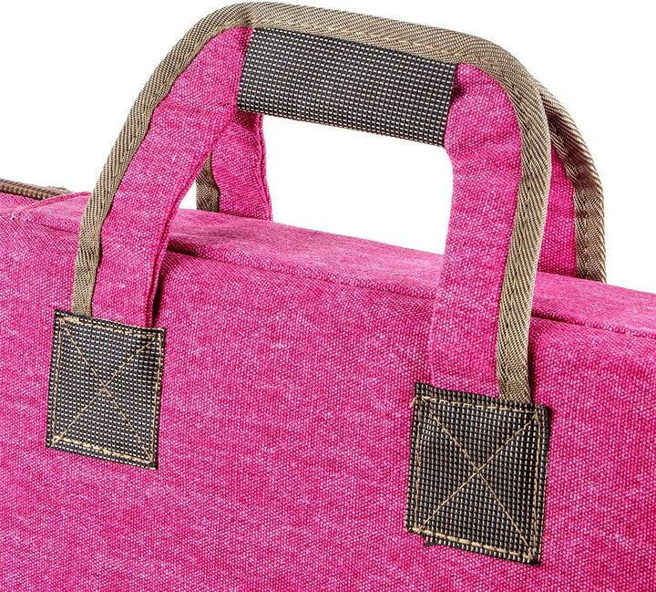 Transon Art Portfolio Case Artist Rucksack Canvas Bag Magenta, Magenta