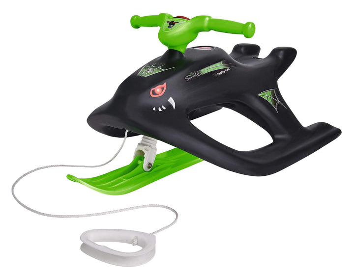 BIG-Bobby-Bob - Wild Spider - Kinderschlitten, Zugseil mit Griff, leichte Lenkung mit Metallkufen, l