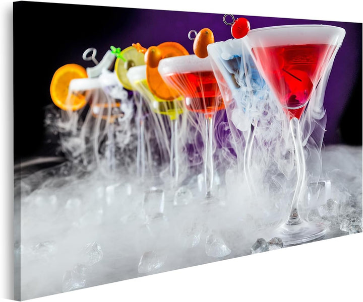 islandburner Bild auf Leinwand Martini Getränke Cocktails Bar Bilder Wandbilder Poster Leinwand 80x4
