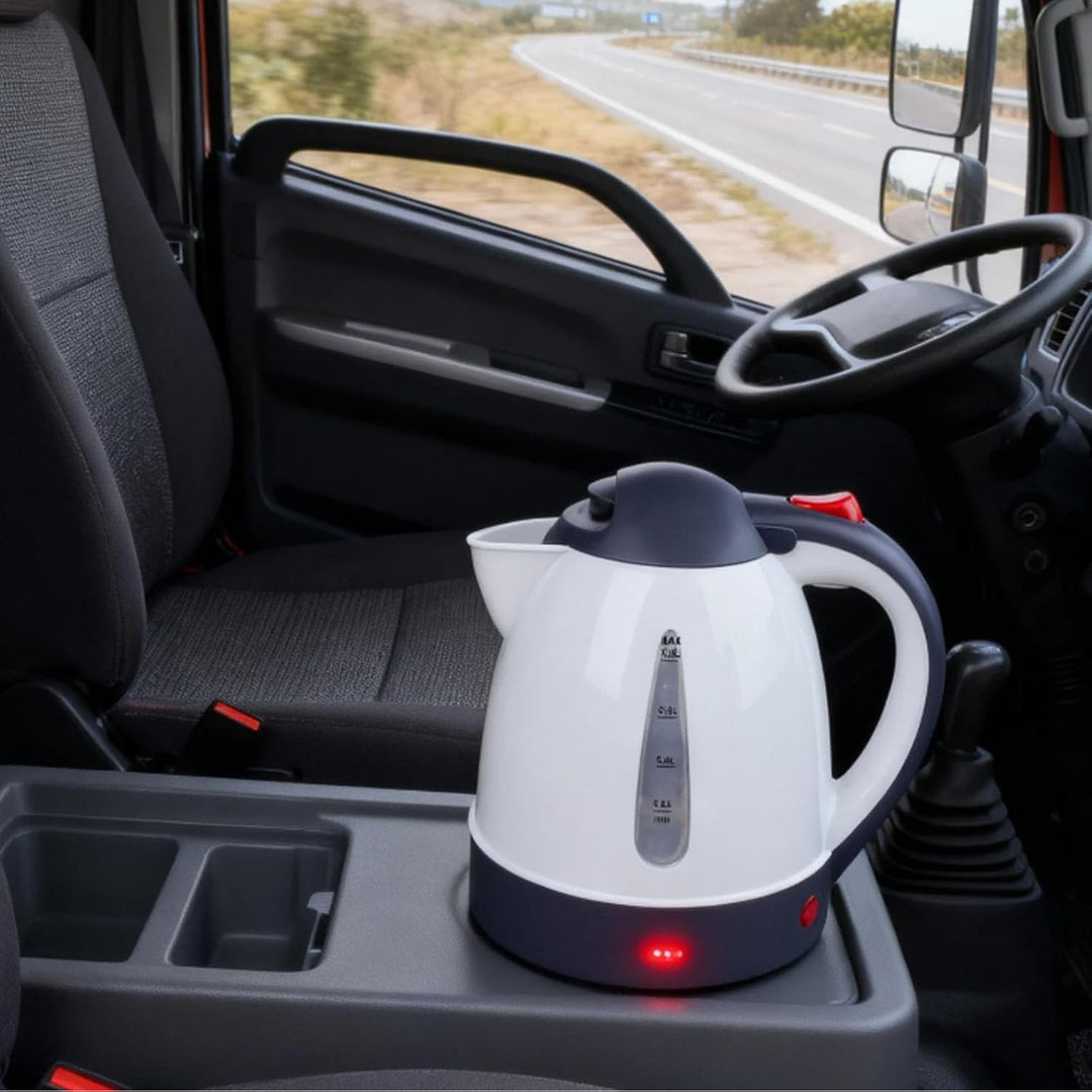 Auto Wasserkocher 1L Tragbare Reisekocher für Auto Reisen Camping mit automatischer Abschaltung (12V