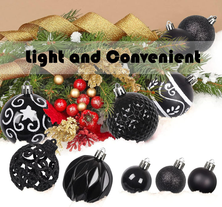 Ywlake Weihnachtskugel Ornamente Set für Weihnachtsbaum, 100-pcs Weihnachtsbaum Dekorationen Set Bru