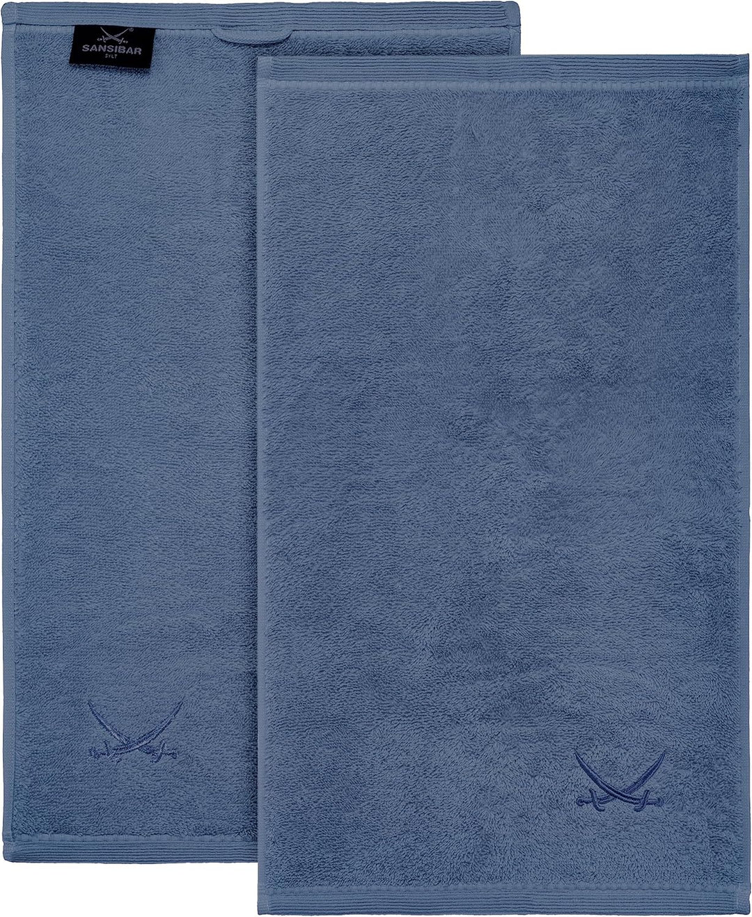 Sansibar Gästetuch mit gesticktem Säbel Logo Set Handtuch Seiftuch 100% Baumwolle 30x50 cm (6er Set,