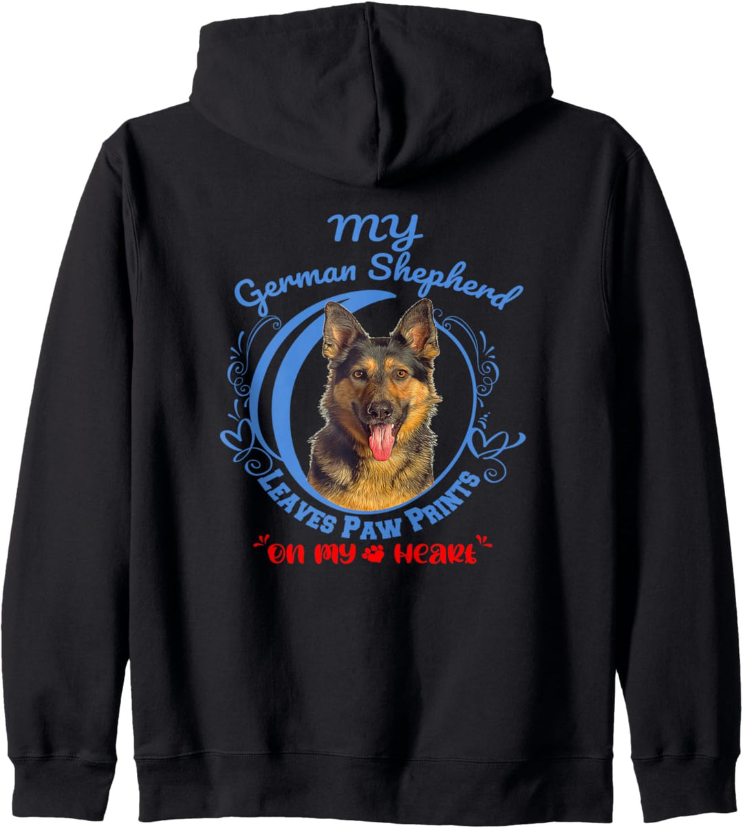 German Shepherd Hundebesitzer Paw Prints On My Heart Kapuzenjacke