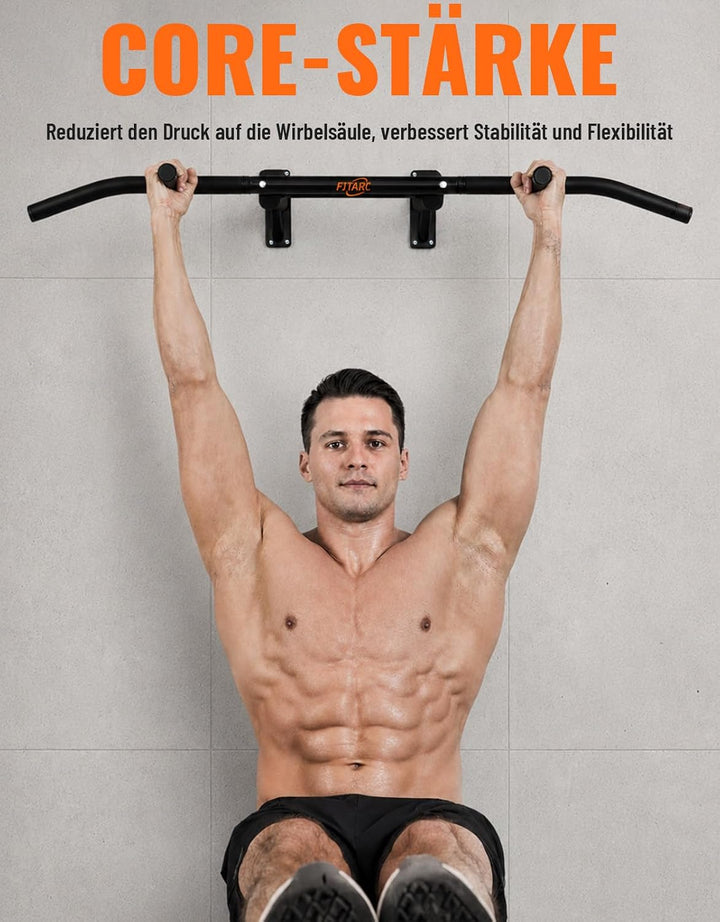 Fitarc Klimmzugstange Wandmontage, Pull Up Bar für Zuhause, robuste Klimmzugstange Wand mit Multi-Gr
