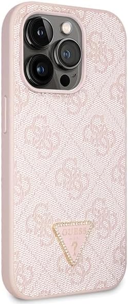 Guess GUHCP14LP4TDSCPP Hülle für iPhone 14 Pro 6.1" Rosa hardcase Crossbody 4G Metal Logo