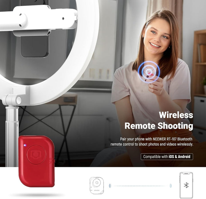 NEEWER Entry Level Version 10" 7W LED Selfie Ringlicht mit Tischklemme Handyhalterung kompatibel mit