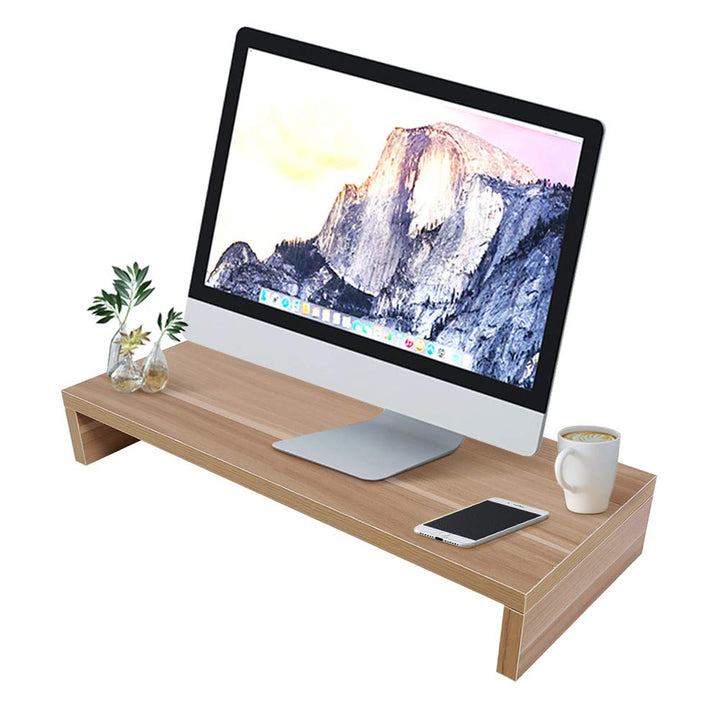 lyrlody Holzständer für Monitor, PC-Bildschirmhöhe Erhöhen, Platz Sparen und Schreibtisch Organisier