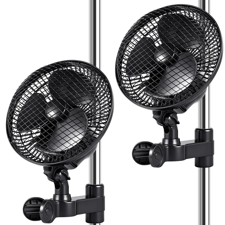 Grow Clip Ventilator, 900 m³/h starke Luftleistung, leise 32 dBA, 3 Geschwindigkeiten, 20W, 3 Timer-