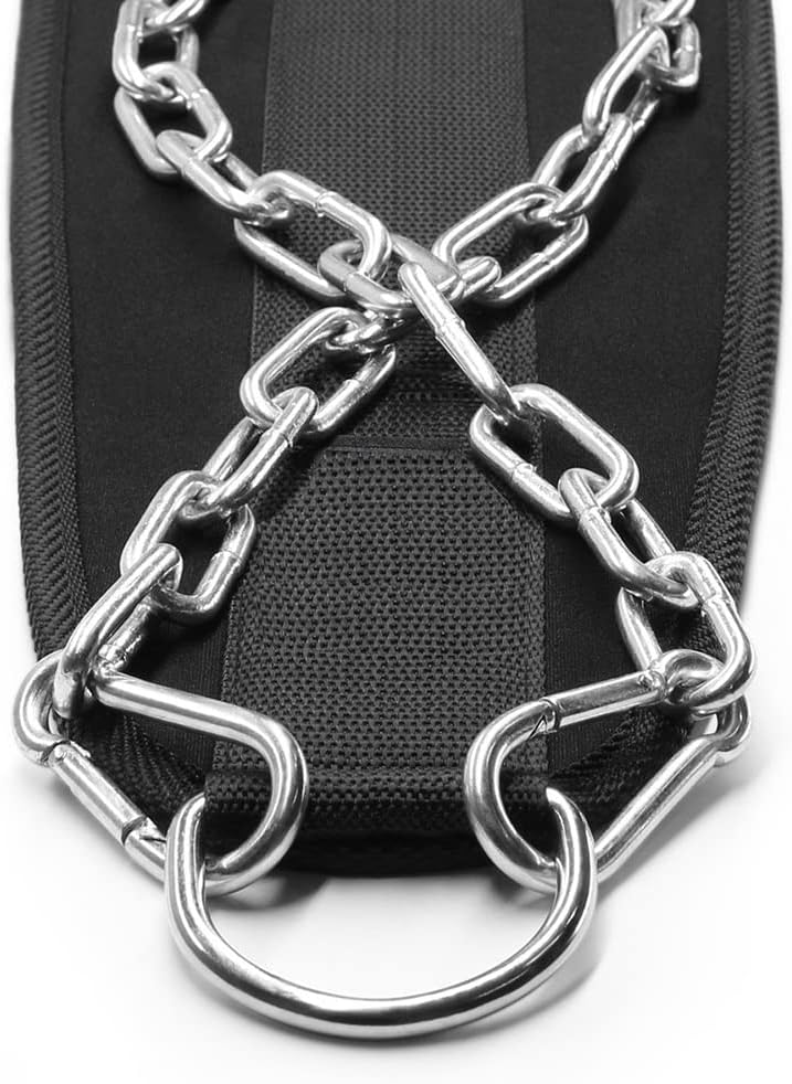 HemeraPhit Gewichtete Klimmzug Dips Gürtel Kette Doppel D Ring Gewichtheben Rückengurte Home Gym Zub