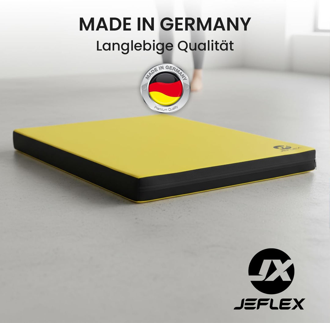 Jeflex - Weichbodenmatte & Turnmatte 100 x 70 x 8 cm MADE IN GERMANY/Gymnastikmatte tragbar/platzspa